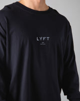 Silver Flag Long Sleeve T-Shirt - Black