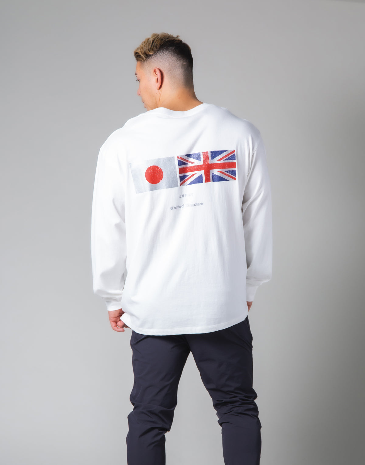 Silver Flag Long Sleeve T-Shirt - White