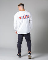 Silver Flag Long Sleeve T-Shirt - White