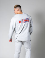 Silver Flag Long Sleeve T-Shirt - Grey