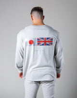 Silver Flag Long Sleeve T-Shirt - Grey