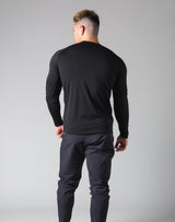Slim Fit Raglan Long Sleeve T-Shirt - Black