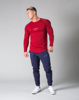 Slim Fit Raglan Long Sleeve T-Shirt - Red