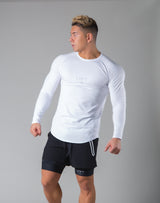 Slim Fit Raglan Long Sleeve T-Shirt - White