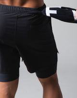 2Way Active Shorts / With Leggings - Black