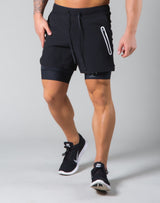 2Way Active Shorts / With Leggings - Black