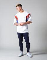 Under Arm Wide 2 Line Big T-Shirt "Wide Body" - White