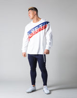 Stripe Long Sleeve T-Shirt - White