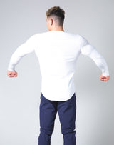 LÝFT Logo Slim Fit Long Sleeve T-Shirt - White