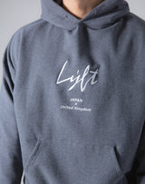 Script Logo 2Way Stretch Warm Pullover Hoodie - Dark Grey