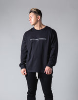 LÝS Message Print Long Sleeve T-Shirt - Black