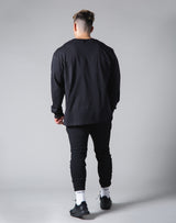 LÝS Message Print Long Sleeve T-Shirt - Black