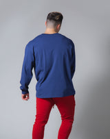 LÝS Message Print Long Sleeve T-Shirt - Navy