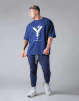 Big Y Logo Big T-Sirt "Wide Body" - Navy