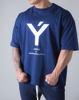 Big Y Logo Big T-Sirt "Wide Body" - Navy