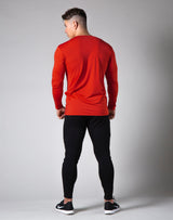 2Way Seamless Slim Fit Long Sleeve Tee - Blood Orange