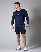 2Way Seamless Slim Fit Long Sleeve Tee - Navy