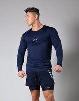 2Way Seamless Slim Fit Long Sleeve Tee - Navy