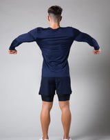2Way Seamless Slim Fit Long Sleeve Tee - Navy