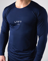 2Way Seamless Slim Fit Long Sleeve Tee - Navy