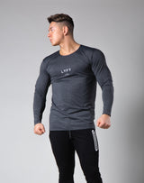 2Way Seamless Slim Fit Long Sleeve Tee - Dark Grey