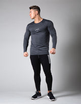 2Way Seamless Slim Fit Long Sleeve Tee - Dark Grey