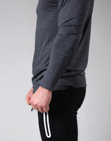 2Way Seamless Slim Fit Long Sleeve Tee - Dark Grey