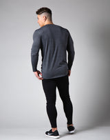 2Way Seamless Slim Fit Long Sleeve Tee - Dark Grey