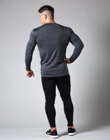 2Way Seamless Slim Fit Long Sleeve Tee - Dark Grey
