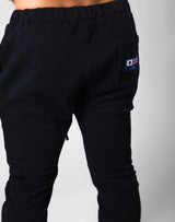2Way Stretch Side 2 Line Warm Sweat Pants - Black