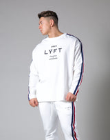2021 Logo 2 Line Long Sleeve Tee "Wide Body" - White