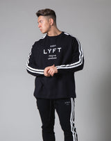 2021 Logo 2 Line Long Sleeve Tee "Wide Body" - Black