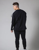 2021 Logo 2 Line Long Sleeve Tee "Wide Body" - Black