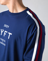 2021 Logo 2 Line Long Sleeve Tee "Wide Body" - Navy