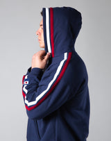 2Way Stretch 2 Line Warm Pullover Hoodie - Navy