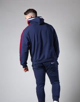2Way Stretch 2 Line Warm Pullover Hoodie - Navy