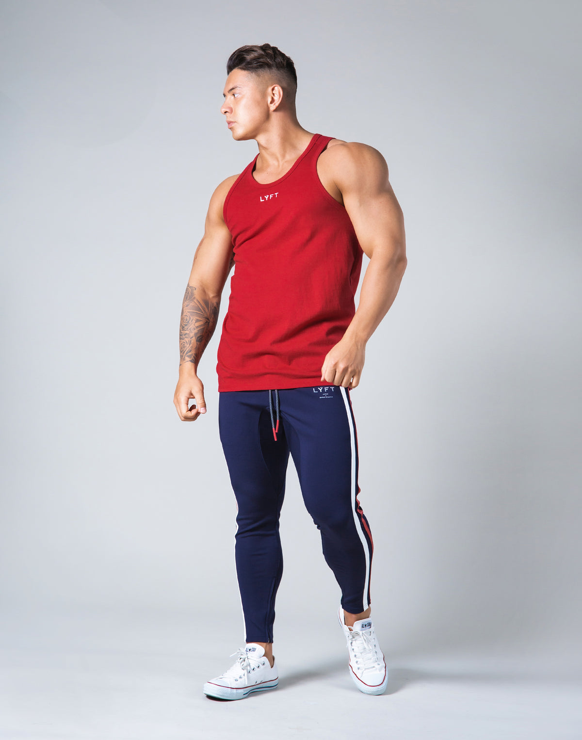 Rear Patch Piping Tanktop - Red