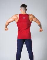 Rear Patch Piping Tanktop - Red
