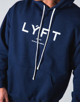 <transcy>Symbolic Emblem Pullover Hoodie --Navy</transcy>