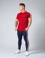 Slim Fit 2 Line T-Shirt - Red