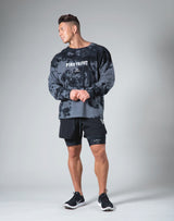 Tie Dye Punk Logo Long Sleeve Tee - Black