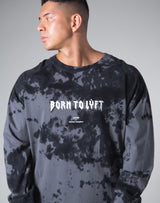 Tie Dye Punk Logo Long Sleeve Tee - Black
