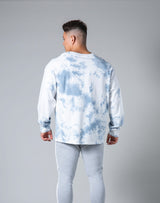 Tie Dye Punk Logo Long Sleeve Tee - White