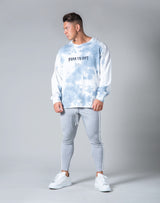 Tie Dye Punk Logo Long Sleeve Tee - White