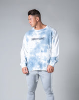 Tie Dye Punk Logo Long Sleeve Tee - White