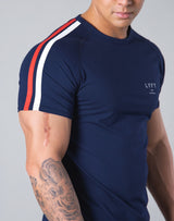 Slim Fit 2 Line T-Shirt - Navy
