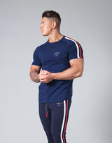 Slim Fit 2 Line T-Shirt - Navy