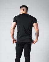Slim Fit 2 Line T-Shirt - Black
