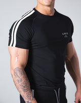 Slim Fit 2 Line T-Shirt - Black