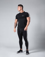 Slim Fit 2 Line T-Shirt - Black